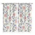 thumbnail image 1 of Red Blue Spring Floral Kitchen Curtains Window Panels, Flowers Leaves Pastoral Botanical Insulated Window Treatment Curtain, Grommet Curtains for Bedroom/Living Room/Bathroom, 2 Piece 42"Wx63"L, 1 of 8