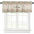 thumbnail image 1 of Red Blue Spring Floral Valances for Windows Farmhouse Kitchen Curtains Valances Rod Pocket Valance Curtains for Kitchen Windows Rustic Pastoral Botanical Welcome Window Valances for Bathroom 54"x18", 1 of 6