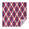 thumbnail image 1 of Red and Blue Star Argyle Pattern Square Tablecloth,Waterproof Square Table Cover,Wipeable Spillproof Washable Table Cover for Home Kitchen Party Decor 42"X42"(107x107cm), 1 of 6