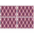 thumbnail image 1 of Red and Blue Star Argyle Pattern Summer Placemats Table Placemats Set Of 4-Linen Kitchen Washable Placemats Table Mats 11.8"x17.7" Non-Slip Heat Resistant, 1 of 6