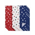 thumbnail image 1 of Red Blue Stars 4th of July Cloth Napkins Set of 4 Reusable Dinner Napkins, Independence Day Retro Cocktail Napkin Washable Table Napkins for Wedding/Holiday Party/Baby Shower 20"x20", 1 of 7