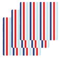 thumbnail image 1 of Red Blue Stripe Kitchen Dish Towels for Drying Dishes Set of 3, Gradient Geometric White Vertical Striped Waffle Weave Microfiber Hand Tea Bathroom Towels Quick Dry & Absorbent Towel 12x12, 1 of 7