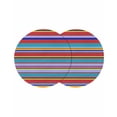 thumbnail image 1 of Red Blue Stripe Round Placemats Set of 2 for Dinning Tables,Heat-proof Braided Table Mats 15 Inch,Farmhouse Abstract Colorful Striped Washable Place Mat for Kitchen Restaurant Party Table Decor, 1 of 9