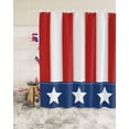 thumbnail image 1 of Red Blue Stripes Shower Curtain, 4th July Patriotic Stars Shower Curtain Set with Hooks, Spring Summer Waterproof Fabric Shower Curtains for Bathroom Decor, 36x72 Inch Bath Curtain, 1 of 6