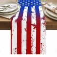 thumbnail image 1 of Red Blue Table Runner - 120 Inch Long, Kitchen Dining Table Runner Dresser Scarves, Ombre Stars Stripes Rustic US Flag Blood Farmhouse Decor for Coffee Tables Wedding Party Banquet, 1 of 8