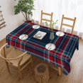 thumbnail image 1 of Red And Blue Tartan Plaid Scottish Rectangular Tablecloth 60"x86" with Lace Edge, Washable Durable Table Cover for Dining, Indoor Outdoor Home Restaurant Decor, 1 of 5
