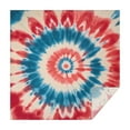 thumbnail image 1 of Red Blue Tie Dye Flower Square Tablecloth,Waterproof Square Table Cover,Wipeable Spillproof Washable Table Cover for Home Kitchen Party Decor 52"x52"(132x132cm), 1 of 6