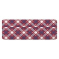 thumbnail image 1 of Red Blue White Star Plaid Checkered Pattern Kitchen Rug Mat,Kitchen Runner Rugs Non Skid Washable,Decorative Kitchen Floor Mats for Kitchen,Sink,Laundry,17"x47.2", 1 of 7