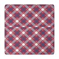 thumbnail image 1 of Red Blue White Star Plaid Checkered Pattern Square Fitted Tablecloth with Elastic Edge,Square Table Cover,Washable Elastic Table Cover for Home Kitchen Party Decor 34"x34", 1 of 6