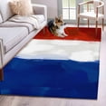 thumbnail image 1 of Red Blue White Striped Area Rugs 3'x5', Small Throw Rugs for Living Room Bedroom, Modern Abstract Art Stripes Farmhouse Indoor Outdoor Rug Non-Slip Low Pile Carpet Runner Reversible Floor Mats, 1 of 8