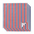 thumbnail image 1 of Red Blue White Striped Cloth Napkins, Modern Simple Stripes Washable and Reusable Dinner Napkins Set of 4, Table Napkin for Kitchen Party Birthday Wedding Hotel Housewarming 20"x20", 1 of 8