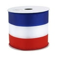thumbnail image 1 of Red Blue White Striped Polyester Ribbon Wired Edge, 2-1/2-Inch, 10 Yards, 1 of 1