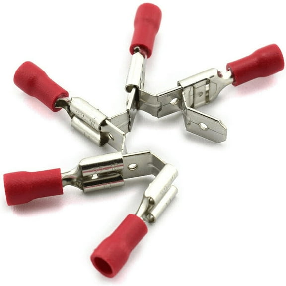 Red Blue Yellow Vinyl Insulated Piggy Back Wire Crimp Connectors Spade Terminals