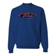 thumbnail image 1 of Red Blue and Black Ford Logo | Mens Cars and Trucks Crewneck Graphic Sweatshirt, Royal, X-Large, 1 of 3