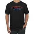 thumbnail image 1 of Red Blue and Black Ford Logo | Mens Cars and Trucks Graphic T-Shirt, Black, Small, 1 of 3