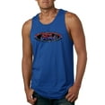thumbnail image 1 of Red Blue and Black Ford Logo | Mens Cars and Trucks Graphic Tank Top, Royal, 3XL, 1 of 3