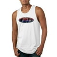 thumbnail image 1 of Red Blue and Black Ford Logo | Mens Cars and Trucks Graphic Tank Top, White, Small, 1 of 3