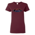 thumbnail image 1 of Red Blue and Black Ford Logo | Womens Cars and Trucks Graphic T-Shirt, Maroon, 2XL, 1 of 3