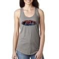 thumbnail image 1 of Red Blue and Black Ford Logo | Womens Cars and Trucks Jersey Racerback Tank Top, Heather Grey, Small, 1 of 3