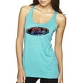 thumbnail image 1 of Red Blue and Black Ford Logo | Womens Cars and Trucks Premium Tri-Blend Racerback Tank Top, Tahiti Blue, Medium, 1 of 3