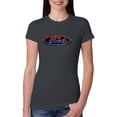 thumbnail image 1 of Red Blue and Black Ford Logo | Womens Cars and Trucks Slim Fit Junior Tee, Dark Grey, Large, 1 of 3