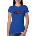 thumbnail image 1 of Red Blue and Black Ford Logo | Womens Cars and Trucks Slim Fit Junior Tee, Royal, Small, 1 of 3