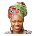 thumbnail image 1 of Red, Blue and Gold African Print Head Wrap, 1 of 2