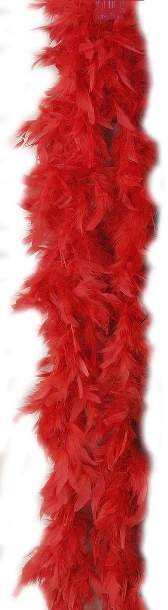 Flydreamfeathers 120 Gram, 6 Feet Long Feather Boa, Great for Party, Halloween Costume, Christmas Tree, Decoration (Red)