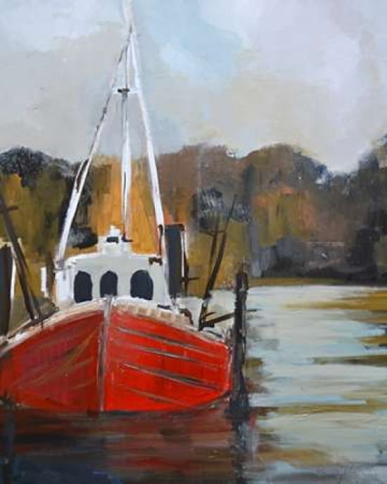 Red Boat Canvas Art - Melissa Lyons (24 x 30)