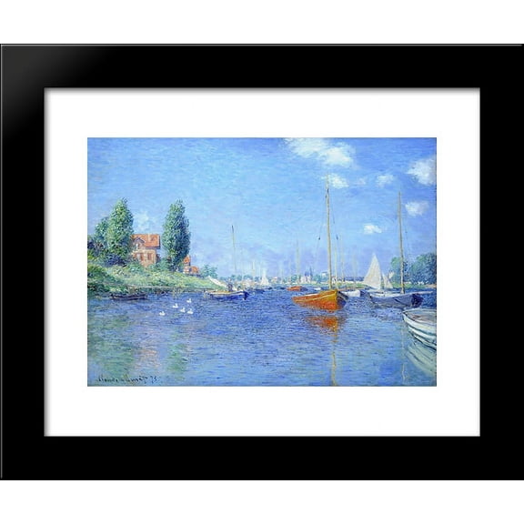 Red Boats, Argenteuil, 1875 20x24 Framed Art Print by Monet, Claude