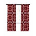 thumbnail image 1 of Red Boho Blackout Curtains, Light Blocking Print Window Curtains, Vintage Country Ethnic Abstract Flowers Art Thermal Insulated Window Drapes for Living Room Kitchen Cafe 2 Panels, 84"W x 63"L, 1 of 9