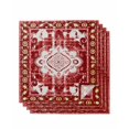 thumbnail image 1 of Red Boho Cloth Napkins Set of 4 Reusable Dinner Napkins, Multicolored Colorful Tainted Pattern Tribal Cocktail Napkin Washable Table Napkins for Wedding/Holiday Party/Baby Shower 20"x20", 1 of 7