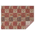 thumbnail image 1 of Red Boho Ethnic Floral Patchwork Pattern Rectangle Tablecloth 60"x84",Waterproof Polyester Rectangle Table Cloth, Wipeable Spillproof Polyester Tablecloth for Dining, Camping, Indoor and Outdoor, 1 of 5