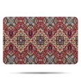 thumbnail image 1 of Red Boho Ethnic Geometric Pattern Bathroom Rugs Mat,Non Slip Microfiber Bathroom Rug,Rubber Backing,Soft Bathroom Mats for Bathroom Floor,Tub and Shower,17x27in(43x68cm), 1 of 5