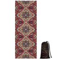 thumbnail image 1 of Red Boho Ethnic Geometric Pattern Hot Yoga Mat Towel Non Slip for Hot Yoga - Quick-Drying Yoga Mat Cover with 4 Corner Pockets with Travel Bag - Hot Yoga Towel Non Slip 70"x26", 1 of 6