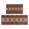 thumbnail image 1 of Red Boho Ethnic Geometric Pattern Kitchen Rugs Sets Of 2,Anti Fatigue Kitchen Mat Rugs Non Slip Washable,Decorative Kitchen Floor Mats for Kitchen,Sink,Laundry,17"x30"+17"x47", 1 of 7