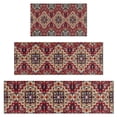 thumbnail image 1 of Red Boho Ethnic Geometric Pattern Kitchen Rugs Sets Of 3,Kitchen Runner Rugs Non Skid Washable,Decorative Kitchen Floor Mats for Kitchen,Sink,Laundry,17"x30"+ 17"x47" + 17"x59", 1 of 6