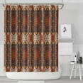 thumbnail image 1 of Red Boho Ethnic Geometric Pattern Shower Curtain 72"x84" ,Bathroom Decorative Shower Curtains Set with 12 Hooks,Modern Waterproof Washable Shower Curtain, 1 of 6