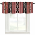 thumbnail image 1 of Red Boho Farmhouse Short Window Curtain Valances, Vintage Ethnic Tribe Rod Pocket Kitchen Valances for Living Room Bedroom Bathroom Cafe 54" x 18", 1 of 8
