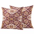 thumbnail image 1 of Red Boho Outdoor Waterproof Pillow Covers, Country Vintage Aesthetic Ethnic Aesthetics Decorative Square Throw Pillowcase Sofa Cushion Sham for Patio/Couch/Chair, 16"x16" 2 Pack, 1 of 8