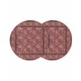 thumbnail image 1 of Red Boho Round 13 Inch Placemats Set of 2, Vintage Ethnic Tribe Abstract Art Floral HeatResistant Non Slip Place Mats for Dining Table, Wipeable Braided Kitchen Table Mats for Housewarming, 1 of 9