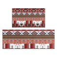 thumbnail image 1 of Red Boho Tribal Diamonds and Rectangles Pattern Kitchen Rugs Sets Of 2,Anti Fatigue Kitchen Mat Rugs Non Slip Washable,Decorative Kitchen Floor Mats for Kitchen,Sink,Laundry,17"x30"+17"x47", 1 of 7