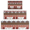 thumbnail image 1 of Red Boho Tribal Diamonds and Rectangles Pattern Kitchen Rugs Sets Of 3,Kitchen Runner Rugs Non Skid Washable,Decorative Kitchen Floor Mats for Kitchen,Sink,Laundry,17"x30"+ 17"x47" + 17"x59", 1 of 6