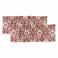 thumbnail image 1 of Red Boho Valances for Windows, Decorative Rod Pocket Window Valance Curtains, Country Vintage Aesthetic Ethnic Aesthetics Short Curtain Drapes for Kitchen/Living Room, 2 Panels, 54" W x 18" L, 1 of 8