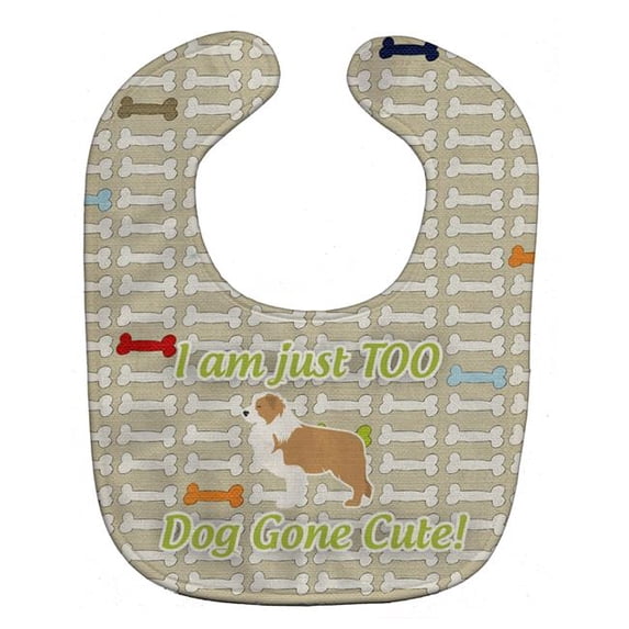 Red Border Collie Dog Gone Cute Baby Bib