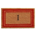 thumbnail image 1 of Red Border Monogram Doormat (Letter I), 1 of 2