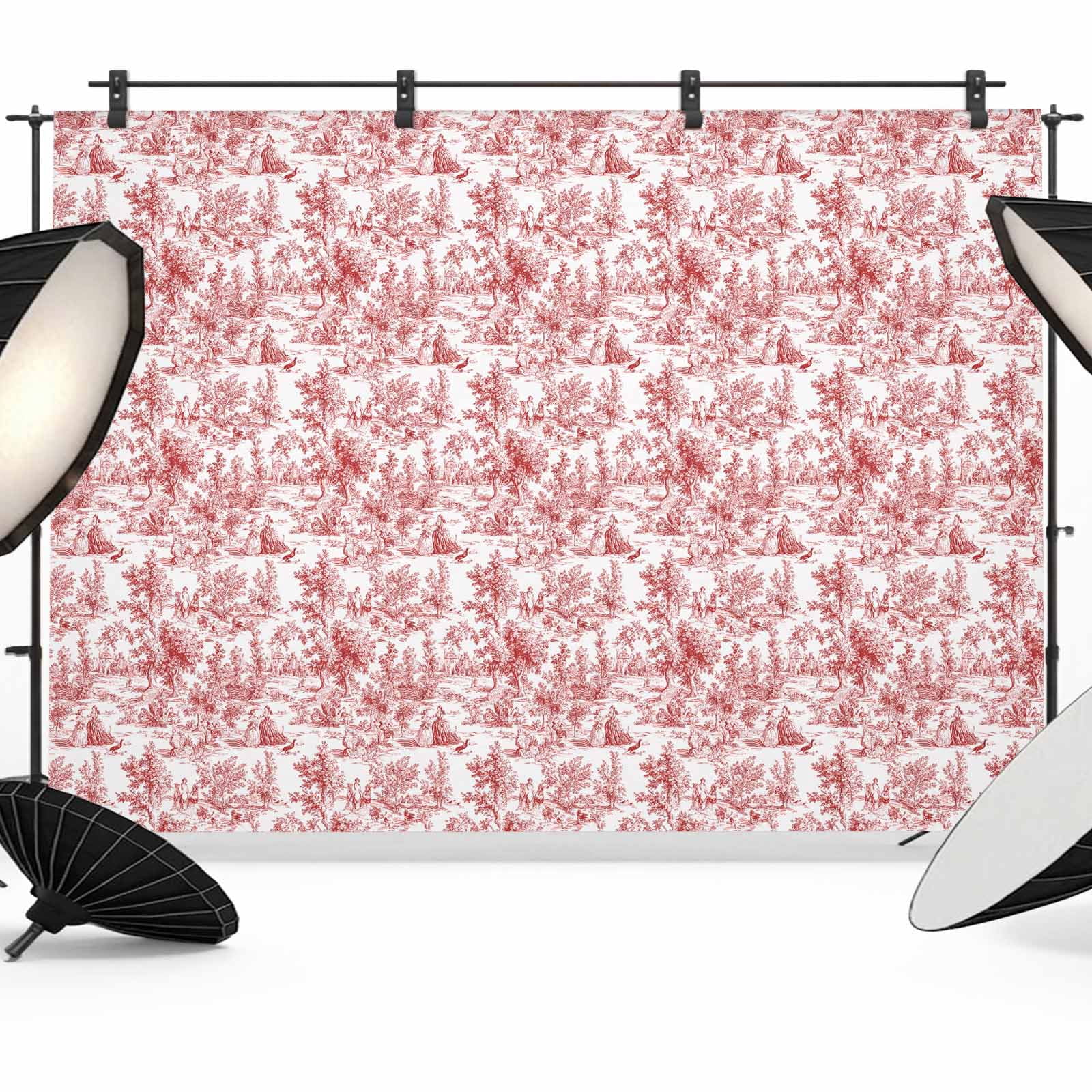 Red Botanical Backdrop for Photoshoot, Photography Photo Studio ...