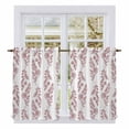 thumbnail image 1 of Red Botanical Kitchen Curtains 45 Inch Length, Pastoral Elegant Spring Floral Tiers Curtains for Bathroom Bedroom Cafe, Light Filtering Small Window Treatment Short Tiered Drapes 2 Panels 42"Wx45"L, 1 of 8