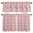 thumbnail image 1 of Red Botanical Kitchen Curtains Sets for Windows 36 Inch Length, Watercolor Rustic Tree Abstract Rod Pocket Window Treatments Tier Curtains and Valances Set for Bedroom/Bathroom, 1 of 8
