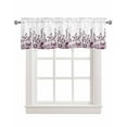 thumbnail image 1 of Red Botanical Kitchen Valances for Windows Farmhouse Linen Window Valance Curtain for Living Room Window Treatment Dragonfly Flower Leaf Retro Chinese Valance Rod Pocket Topper Drape, 42 x 12 Inch, 1 of 6